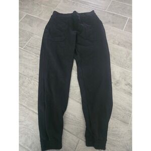 Spanx Perfect Pant Tapered Joggers Black Large Elastic Waist Pockets Pants